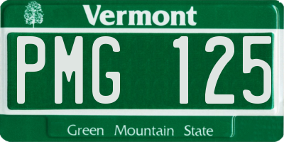 VT license plate PMG125