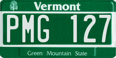 VT license plate PMG127