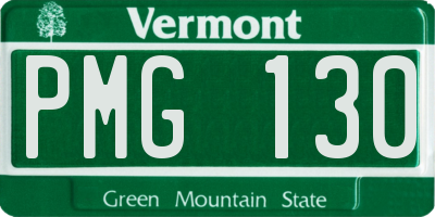 VT license plate PMG130