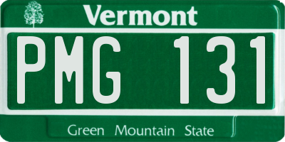 VT license plate PMG131