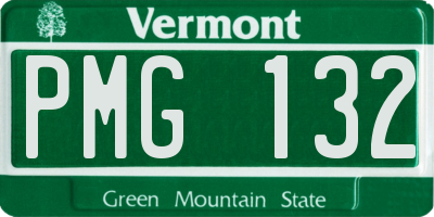 VT license plate PMG132