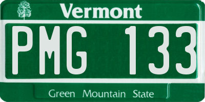 VT license plate PMG133