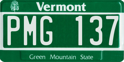 VT license plate PMG137