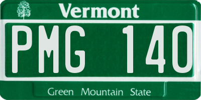 VT license plate PMG140