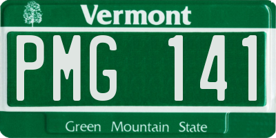 VT license plate PMG141