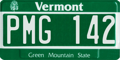 VT license plate PMG142