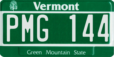 VT license plate PMG144