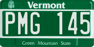 VT license plate PMG145