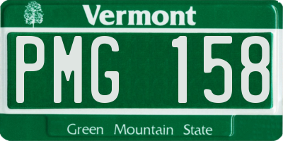 VT license plate PMG158