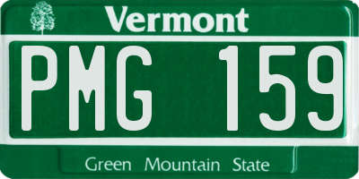 VT license plate PMG159