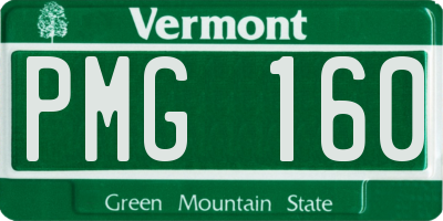 VT license plate PMG160