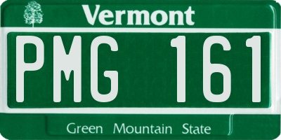 VT license plate PMG161