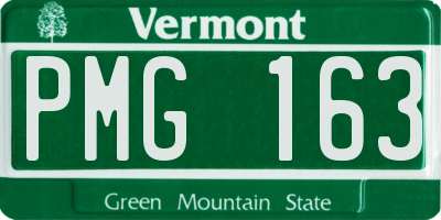 VT license plate PMG163