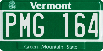 VT license plate PMG164
