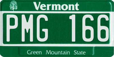 VT license plate PMG166