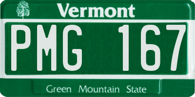 VT license plate PMG167