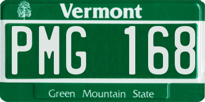VT license plate PMG168