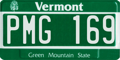 VT license plate PMG169