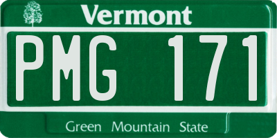 VT license plate PMG171