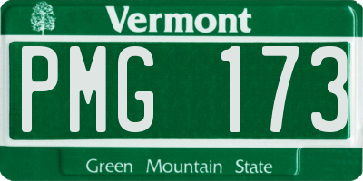 VT license plate PMG173