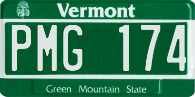 VT license plate PMG174