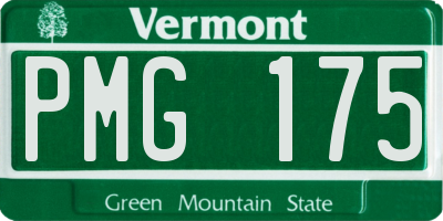 VT license plate PMG175
