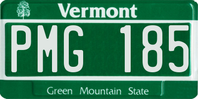 VT license plate PMG185