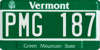 VT license plate PMG187