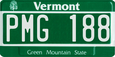 VT license plate PMG188