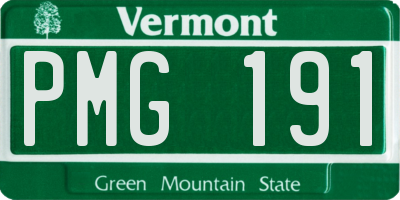 VT license plate PMG191