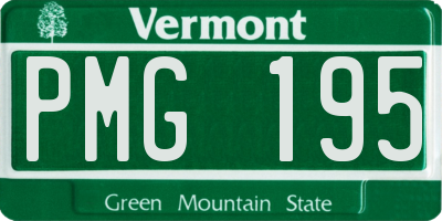 VT license plate PMG195