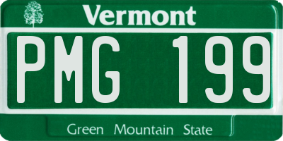 VT license plate PMG199
