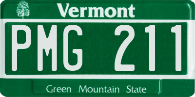 VT license plate PMG211