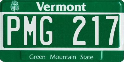 VT license plate PMG217