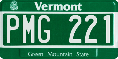 VT license plate PMG221