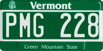 VT license plate PMG228