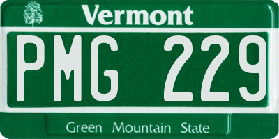 VT license plate PMG229