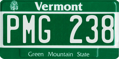 VT license plate PMG238