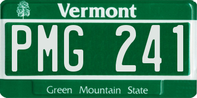 VT license plate PMG241