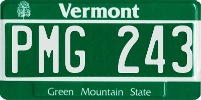 VT license plate PMG243