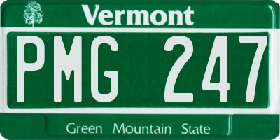 VT license plate PMG247