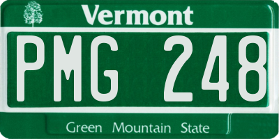 VT license plate PMG248