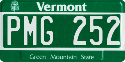 VT license plate PMG252