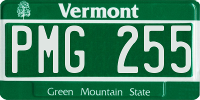 VT license plate PMG255