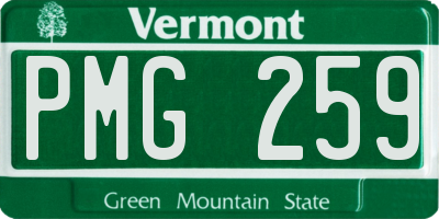 VT license plate PMG259
