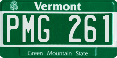 VT license plate PMG261