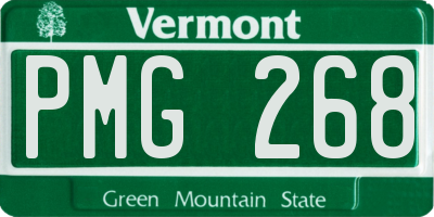 VT license plate PMG268