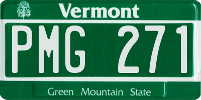 VT license plate PMG271