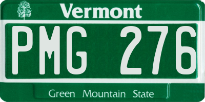 VT license plate PMG276