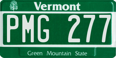 VT license plate PMG277